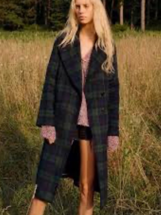 Avec Les Filles Jackets & Blazers - Avec Les Filles Plaid Wool Coat